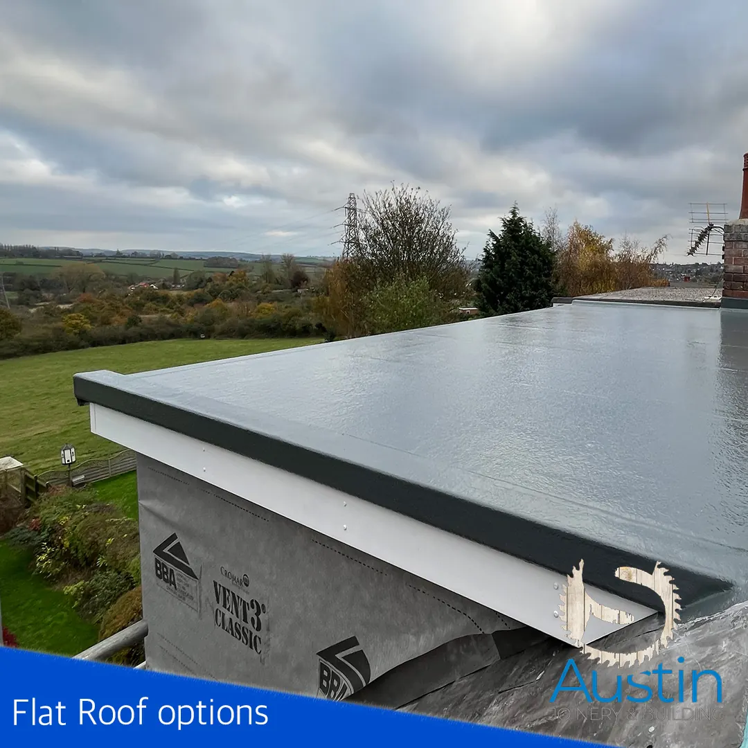 Completed flat roof in Derbyshire